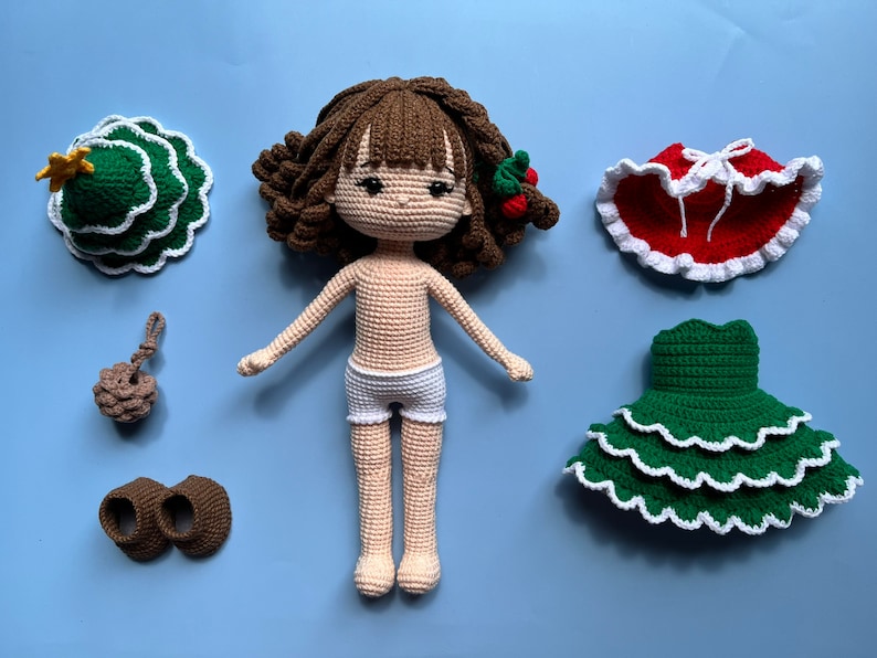 Noel Christmas Tree Crochet Doll Pattern, Amigurumi Doll Pattern, PDF English Tutorial image 6