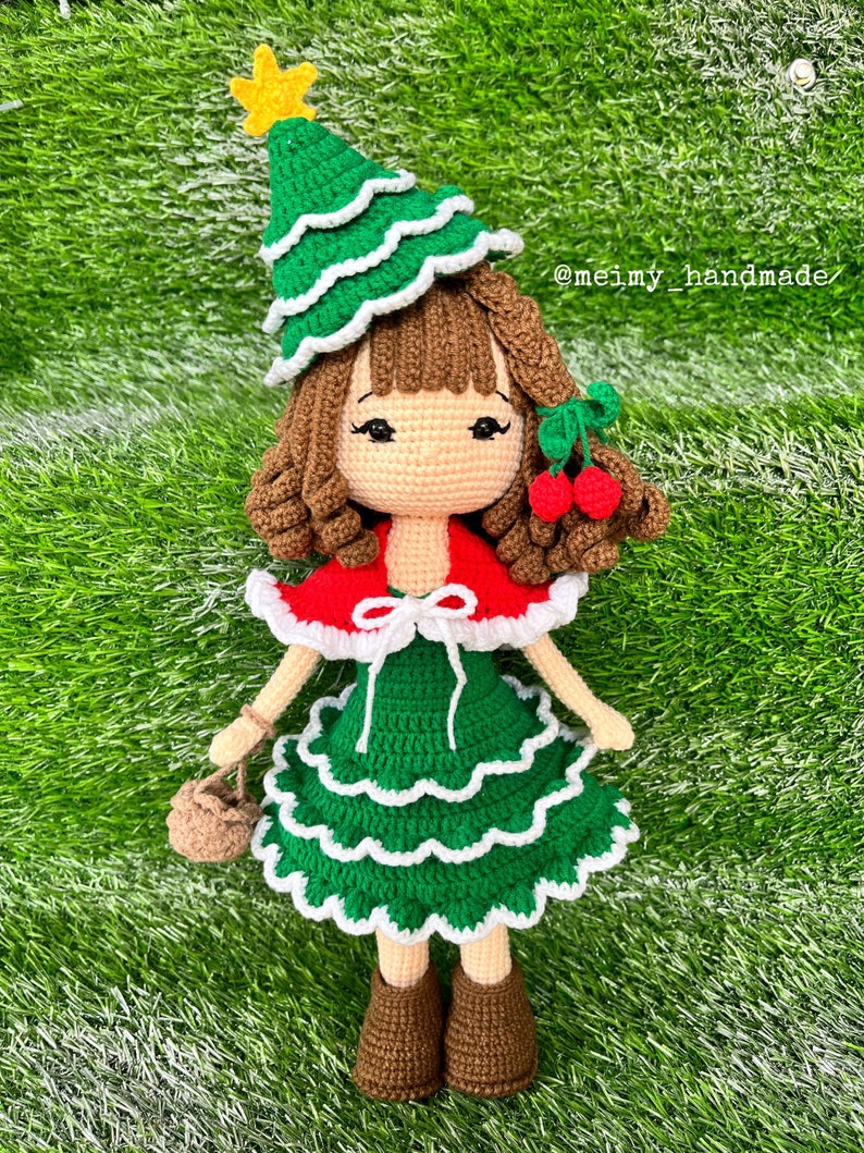 Noel Christmas Tree Crochet Doll Pattern, Amigurumi Doll Pattern, PDF English Tutorial image 7