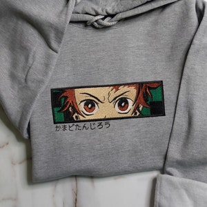 Anime Embroidered Sweatshirt, Embroidered Anime Shirt, Anime Shirt, Embroidered Shirt, Embroidered Hoodie, Anime Tee, Anime Shirt EKNYA156