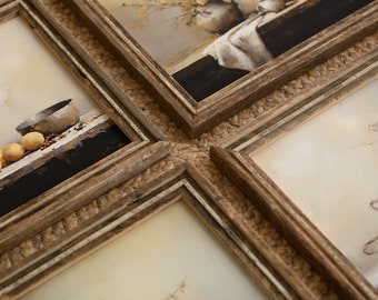 Cadre photo en bois rustique 10 x 12 : bois de récupération fait main