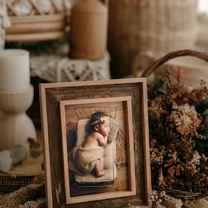 Rustieke boerderijfotolijst 5 x 7 inch | Rustieke fotolijst | Handgemaakte fotolijst | Houten fotolijst