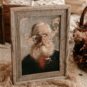 Handmade Rustic Wood Picture Frame 9x6 inch: Farmhouse Wall Art