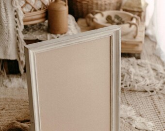 Cadre photo délavé 12 x 18 : décoration de ferme rustique en bois de récupération fait main