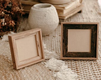 Mini cadres photo rustiques 10 x 10 cm