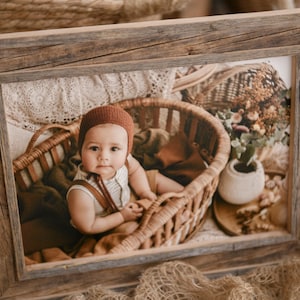 Rustieke boerderij fotolijst 10 x 7 inch | Rustieke fotolijst | Handgemaakte fotolijst | Houten fotolijst