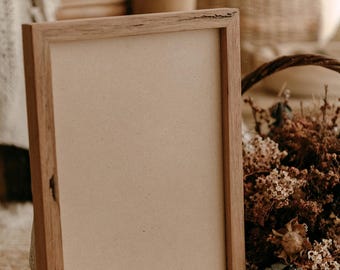 Cadre photo rustique en bois dur recyclé : fait main 20 x 30 cm