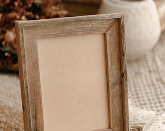 Cadre photo rustique en bois naturel de 5 x 7 pouces