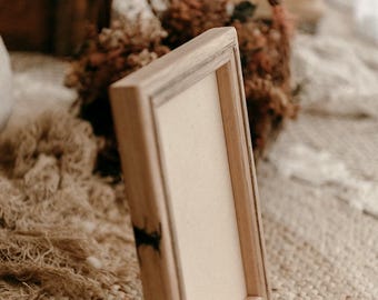 Cadre photo en bois rustique 9 x 6 : bois de récupération fait main