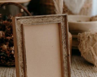 Cadre photo de ferme rustique : bois franc de récupération, 9 x 6 pouces