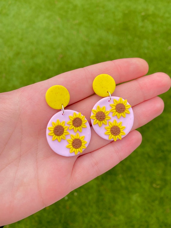 Sunflower 2024 earrings etsy