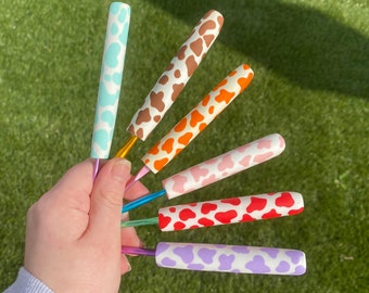 MADE TO ORDER Handmade Polymer Clay Crochet Hooks Cow Print | Personalised Custom Crochet Hooks | Polymer Clay Crochet Hooks | Crochet Hooks