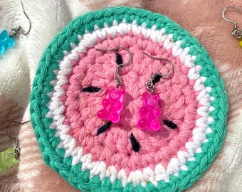 Gummibärchen Ohrringe | Harz Teddybär Süße Ohrringe | Gummie Bear Hook Hypoallergen Ohrringe | Candy Ohrringe | Essen Ohrringe