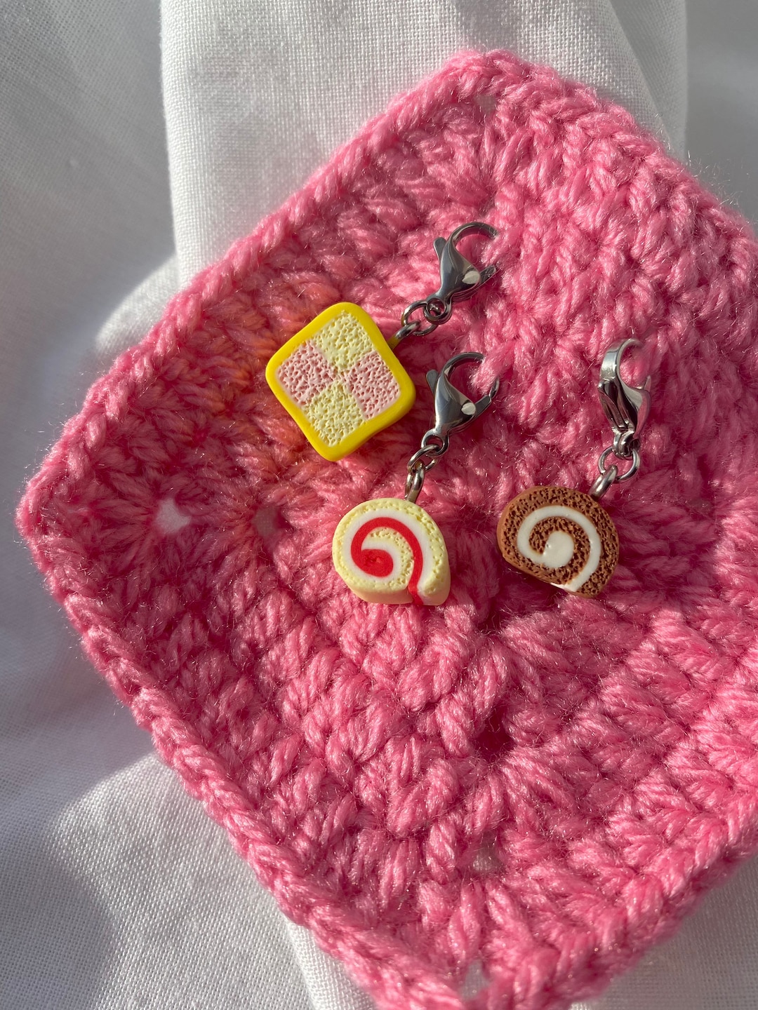 Cake Stitch Markers Cute Sweets Stitch Marker Charms Polymer Clay