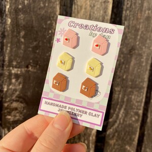 Milkshake Carton Polymer Clay Earrings | Strawberry Milk Earrings | Banana Milk Earrings | Chocolate Milk Earrings | Milkshake Stud Pack