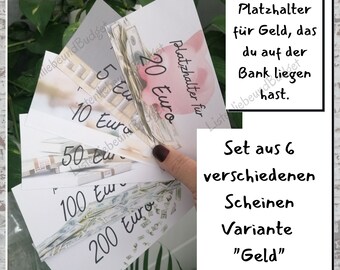 Cash placeholders for safe saving with the envelope method - Placeholders for online money - Budgeting - Cash replacement - Cash envelopes -