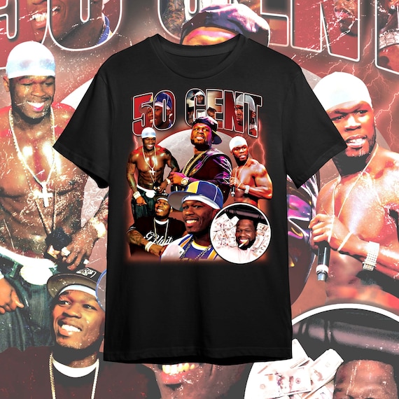 50 Cent Bootleg Tee Png, 90s Shirts Png, Printable Vintage Bootleg