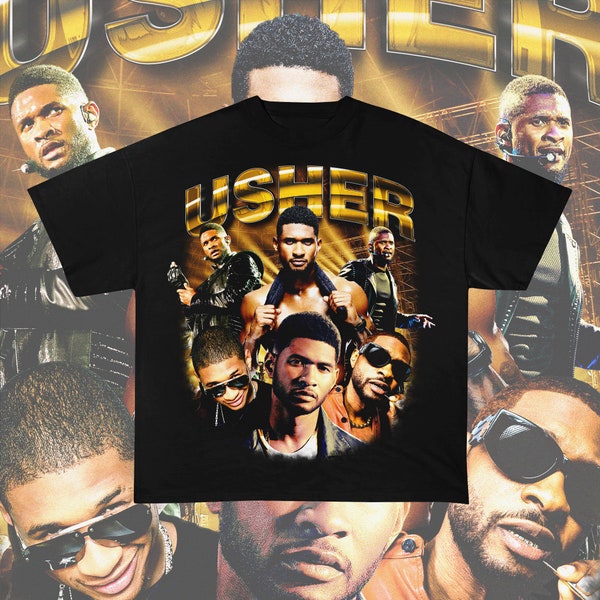 Usher vintage T-shirt, Bootleg Shirt png, 90s rap tee png, Printable Rap Tee Shirt Design, Instant Download and Ready To Print