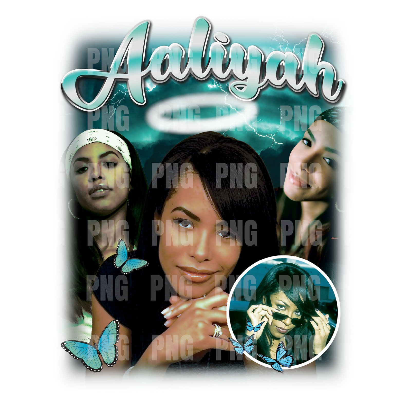 Aaliyah Bootleg Shirt Png 90s Rap Shirt Printable Aaliyah Etsy