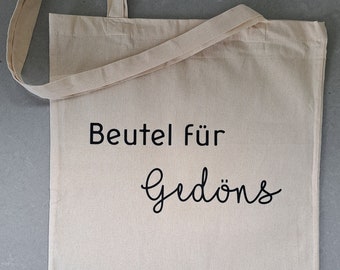 Jutebeutel, kleines Geschenk, Aufmerksamkeit, Beutel für Gedöns. Beutel mit Spruch