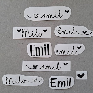 Personalisierte Aufkleber, KiTa, Schriftzug, Namensaufkleber, Sticker, individueller Aufkleber, Einschulung, Kindergarten, Beschriftung