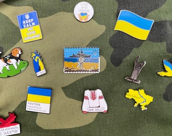 Made in Ukraine, Enamel Pin, Ukrainian pins, Enamel pin for jeans, Patriotic pins, Enamel pin pack, Handmade pins, Stand with Ukraine, Pins