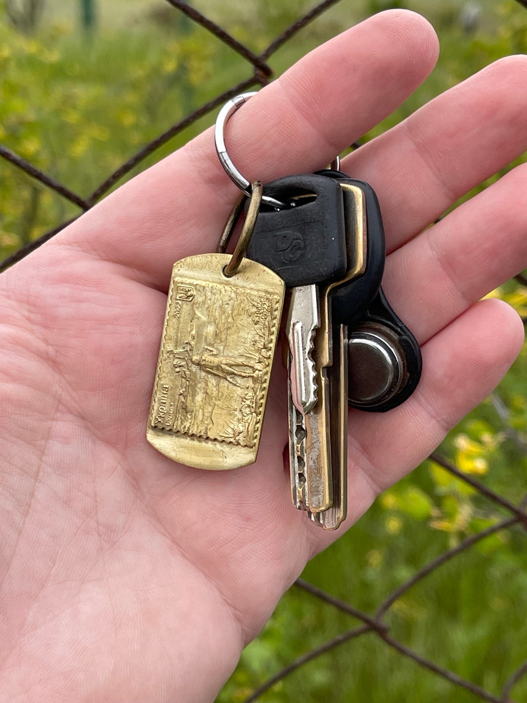 Unique Ukrainian Keychain, Made in Russia Recycle in Ukraine, Handmade ...