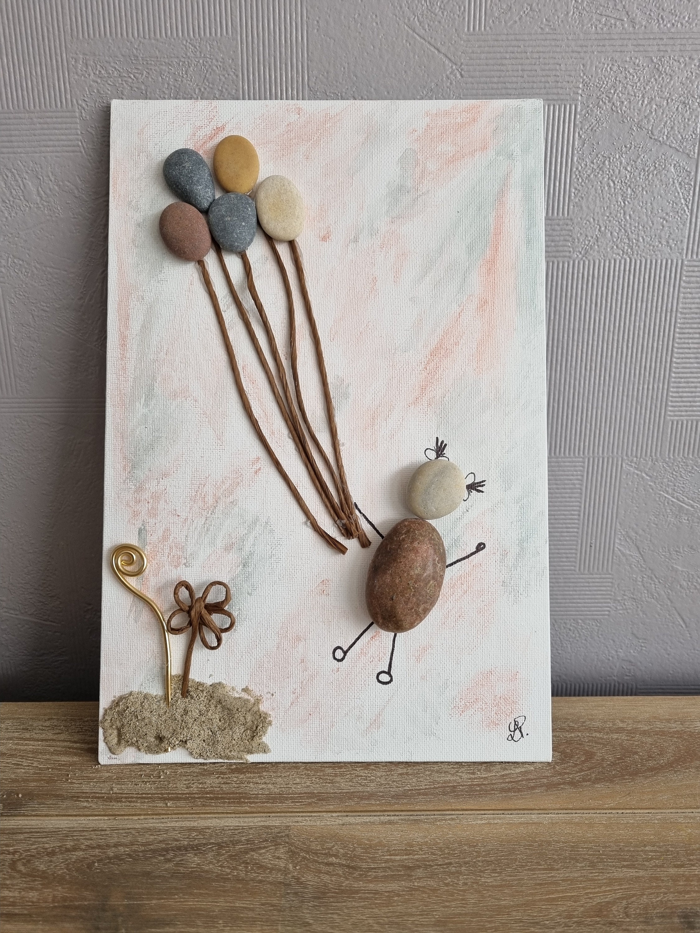 Tableaux Avec Galets Et Bois Flotté Tableau galets - Etsy France
