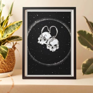 Stampa poetica sull'amore eterno - Arte dell'amore macabro / Regalo romantico oscuro unico