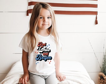 Kids Red White and Boujee , Retro Groovy 4th of July Shirt, Patriotic  Shirt, Happy 4th of July Shirt, Independence Day, Memorial Day Shirt
