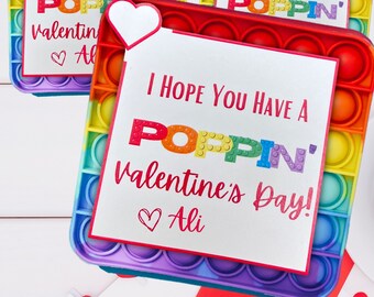 Pop It Valentijnsdagkaart, Kids Valentine Card, School Valentines Cards, Afdrukbare Valentijn, Pop It Valentine Tag, Instant Download