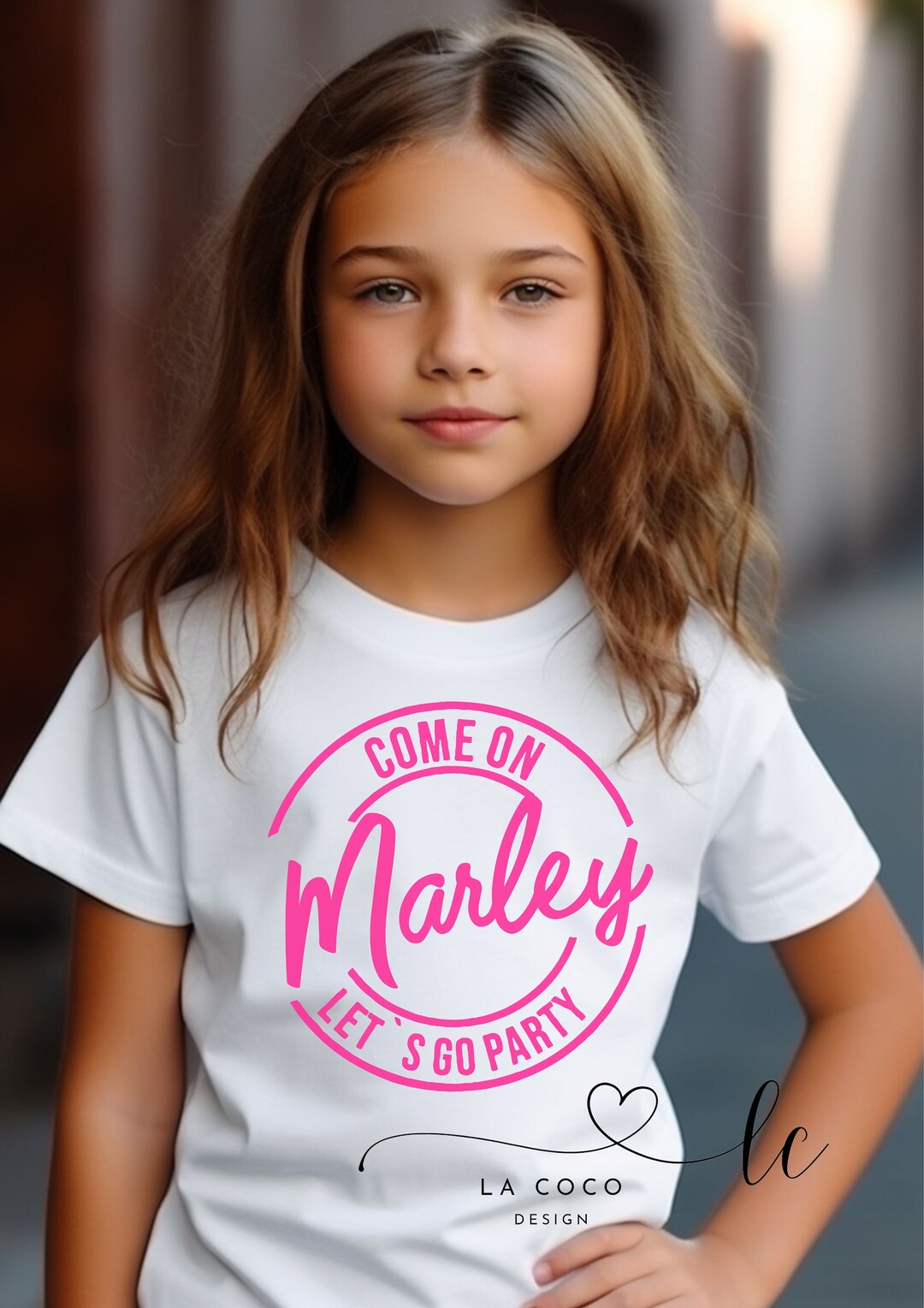 Youth Come on Dolly Lets Go Party Tshirt, Hot Pink Dollie Tee, Girls