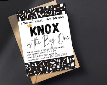 Notorious One Birthday, The Big One, Biggie Motto Geburtstagspartyeinladungen, Hip Hop Bday, 1.
