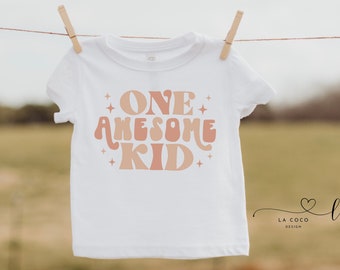 Infant One Awesome Kid T-shirt, One Awesome Kid Shirt, Cute Baby Onesies, Toddler Shirt, Awesome Kids Shirt, Trendy Baby Girl Shirt