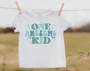 Infant One Awesome Kid T-shirt, One Awesome Kid Shirt, Cute Baby Onesies, Toddler Shirt, Awesome Kids Shirt, Trendy Baby  Shirt