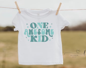 Infant One Awesome Kid T-shirt, One Awesome Kid Shirt, Cute Baby Onesies, Peuter Shirt, Awesome Kids Shirt, Trendy Baby Shirt