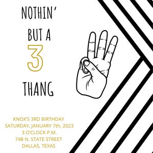 Hip Hop Party 3rd Birthday Invitation, 90s Hip Hop Party Invite, 80s Hip Hop Party Invitation, Instant Download