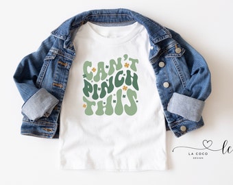 Can't Pinch This Youth Shirt - Funny St Patrick's Day Kids Shirt - Retro Youth Tee