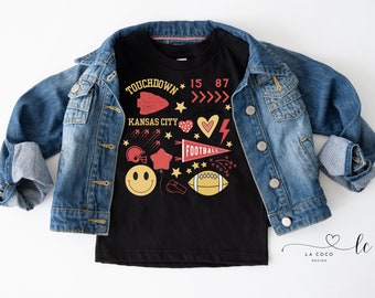 Kansas City Football Shirt | Kansas City Football Kids Shirt | Kansas City png | Retro KC Kids TShirt