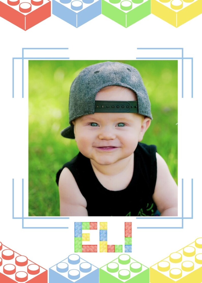 Lego Birthday Invitation Block Party Invitation Building Etsy