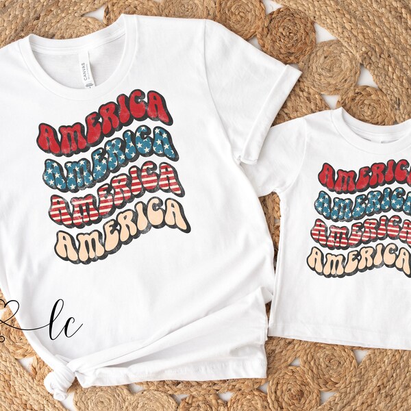 mommy and me matching 4th of july shirts
