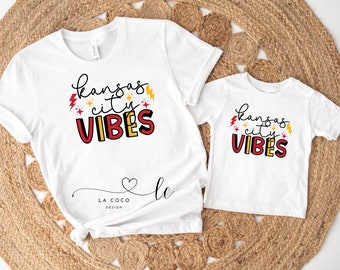 Camisa infantil de Kansas City, camiseta linda para bebés, camisa infantil Kansas City Vibes, camisa de niña Kansas City, regalo para bebé