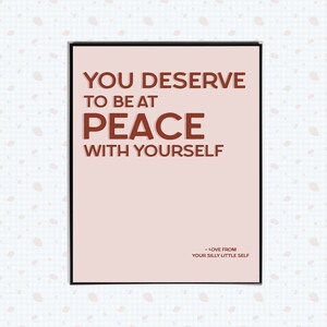 Peace With Yourself Poster: Digitally Designed Wall Art (A5)