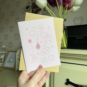 Elphaba and Glinda Wicked Illustration Card and Print | A5 | A6