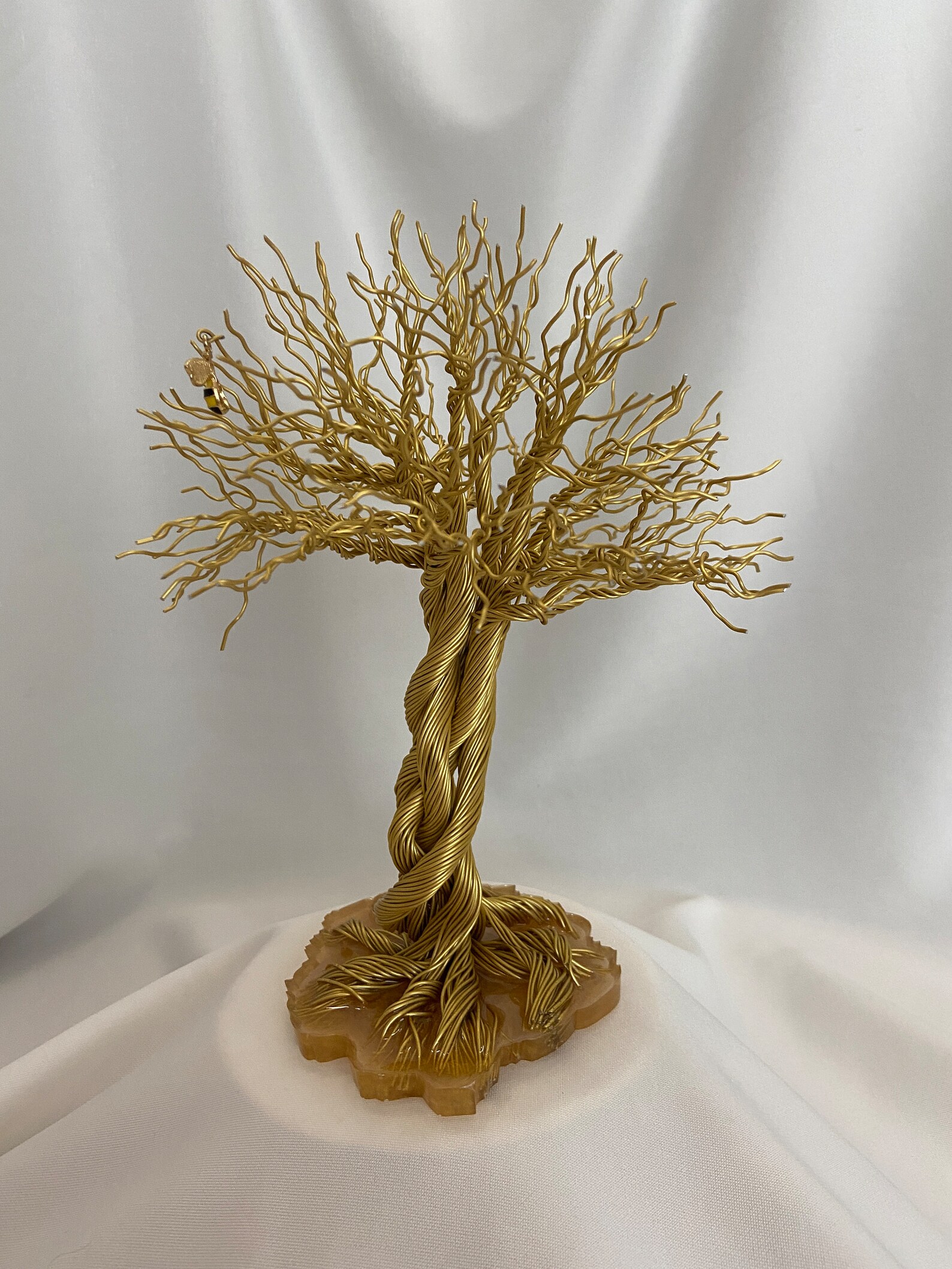 Gold Metal Wire Tree Sculpture Etsy