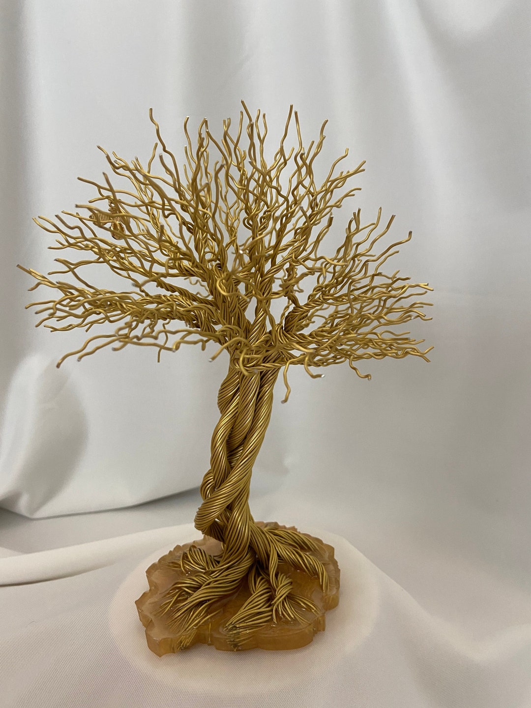 Gold Metal Wire Tree Sculpture Etsy