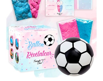 Ballon de foot gender reveal, Ballon de foot avec poudre et confetti, Soccer ball gender reveal, Ballon de foot annonce Fille ou garçon