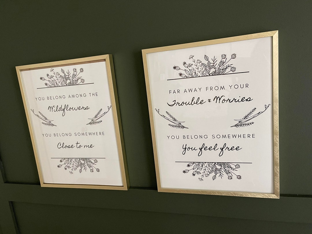 Wildflowers Lyrics Poster Etsy