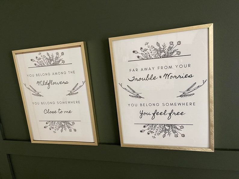 Wildflowers Lyrics Poster Etsy