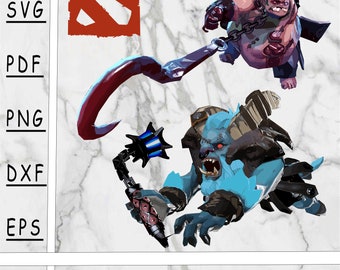 Dota 2 Heroes Pudge & Spirit Breaker Cut Files (Digital Download)