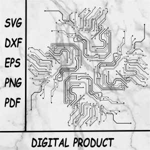 Circuit SVG, Circuit PNG, Circuit DXF, Circuit Pdf Digital product Black and White